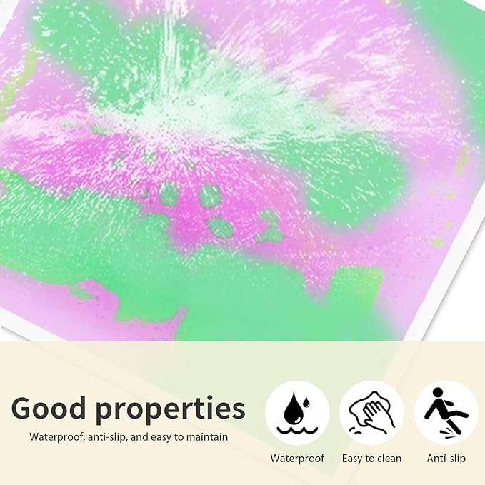 Liquid Lava Tiles for Kids： 11.8x11.8 in Educational Play Mat with Non-Slip Base Develop Motor Skills & Creativity for Children 3-12 Years（6PTFG3