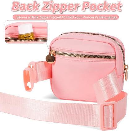 Gifts for Girls Teens Kids - Mini Belt Bag Crossbody Bag - Birthday Gifts for Daughter Sister Her,Teen Girl Essentials,Travel Essentials,Cute Teen Trendy Stuff - Peach,S