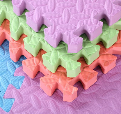 12 Tiles 12x12x1 Inch EVA Thick Interlocking Foam Floor Tiles Puzzle Exercise Mat Play Foam Mats for Boys Girls Baby Pets Home Classroom Nursery Gym(Multicolor)