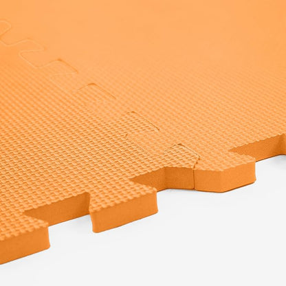 FlooringInc's 1/2" Soft Non-Toxic Baby Play Mat, Toddler Playmat, Colorful Puzzle PlayMat, Floor Mats for Kids & Babies, EVA Foam Interlocking Tiles for Nursery & Playroom | Orange, 12 Tiles, 48 Sq/Ft