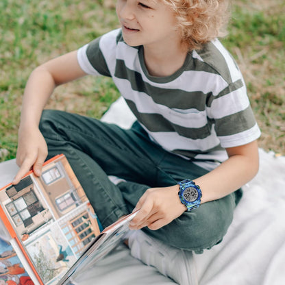 Kids Watch,Boys Watch for 3-15 Year Old Boys,Digital Sport Outdoor Multifunctional Chronograph LED 50 M Waterproof Alarm Calendar Analog Watch for Children with Silicone Band,Kids Gift