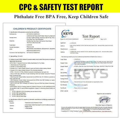 LANGXUN 50 100 200 Soft Plastic Ball Pit Balls for Kids, Gift for Baby Toddler Birthday Christmas, Ball Pit Play Tent, Baby Kiddie Pool Water Toys, Party Decoration