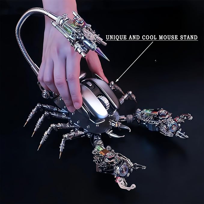 Adult 3D Metal Puzzle Giant Scorpion Model Kit 3D Metal Puzzle Mechanical Scorpion Block Difficulty DIY Assembly Kit - Men's High end Gift 1091pcs (Energy Armor - Scorpion)