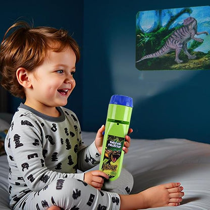 Georgie Porgy Children Projector Toys Educational Science Set Wall Ceiling Tent Torch Toddler Flashlight for Kids Gifts for Boys Girls (Dinosaur)