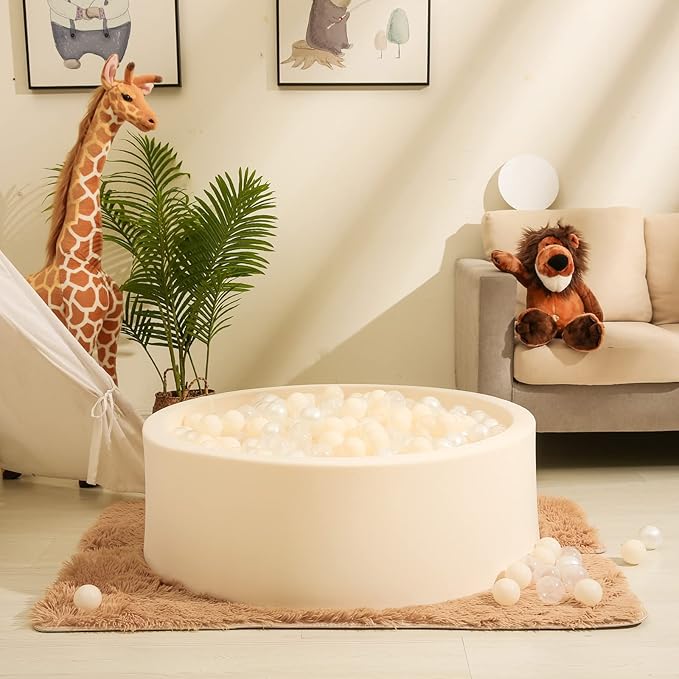 Realhaha Ball Pit Balls 50 100 200 500 Play Balls Plastic Balls for Baby Girls Toddlers Kids Play Tent Pool Playhouse Playpen Party Decoration