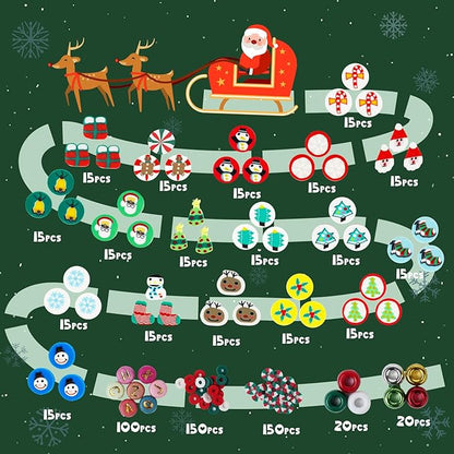 Gionlion Christmas Beads Bracelet Making Kit, 800 Pcs Polymer Clay Beads Jewelry Kit for Girls, Holiday DIY Craft with Christmas Charms, Perfect Stocking Stuffer for Kids