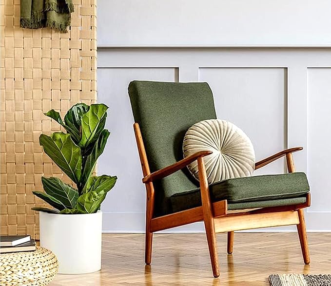 Fox & Fern 10 Inch Plant Pot with Drainage Plug — Premium Lightweight Fiberstone Matte White Planter; Indoor & Outdoor Planter; 10 Inch Pots for Plants; Weather Resistant & UV Resistant