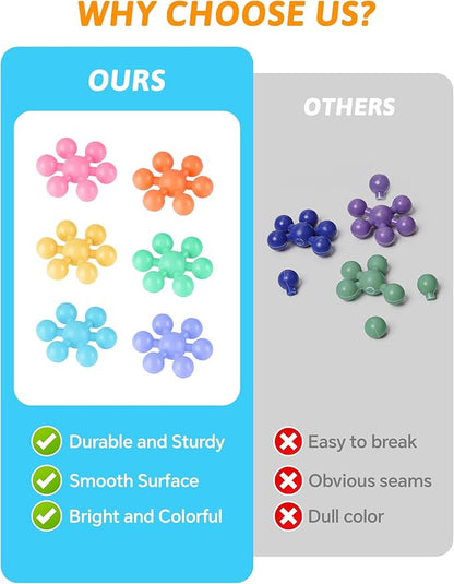 600PCS Interlocking Snowflake Building Block Toy (Macaron Colors)