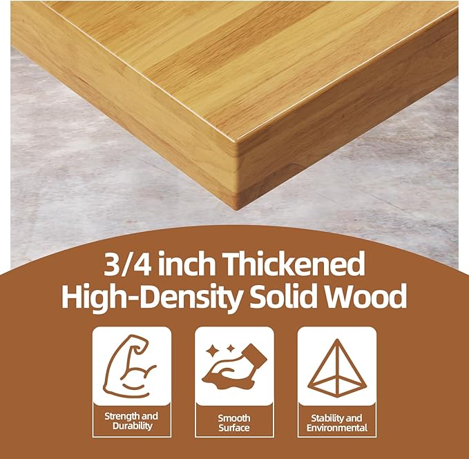 60'' Adjustable Workbench, Solid Wood Work Bench Table with Wheels and Power Outlet, Rolling Workbench Large Load Capacity Garage Workbench for Workshop,Office,Home