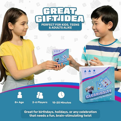 – Fast-Paced Transparent Word Card Game for Adults & Teens, Educational & Fun Travel Games for Road Trips, Party and Family Games for Kids & Adults Game Night Fun, 2–6 Players, Ages 8+