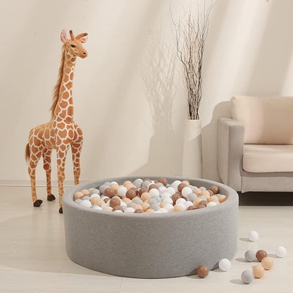 GOGOSO Balls for Ball Pit - Plastic Ball for Toddlers 1-3, Baby Kids Ball Pool Decoration 50 100 200 300 500 1000 (Grey+Coffee+ Beige+White, 500 Balls)
