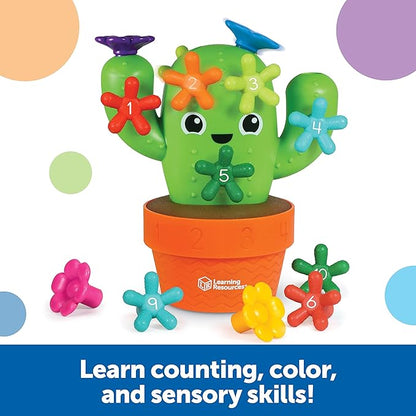 Learning Resources Carlos the Pop & Count Cactus - 16 Pieces, Age 18+ Months Toddler Learning Toys, Preschool Toys, Educational Toys for Kids