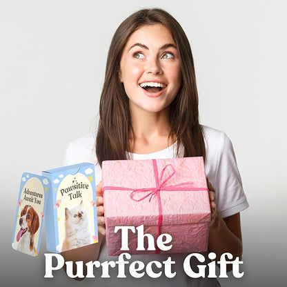 CATCHYOURDREAMS Pawsitive Talk - 50 Mindfulness Converstion Starter Cards for Kids Children and Parents - Meaningful Conversations on Emotions and Wellness Autism Learning