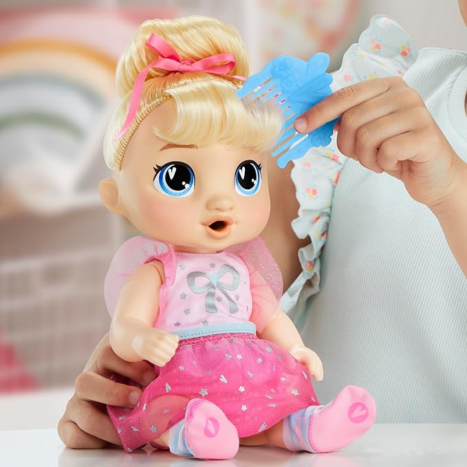 Baby Alive Fairy Fashions Harper Hugs Doll with Clothes Accessories, Blonde Hair, 11 Inches, Toys for 3 Year Old Girls and Boys & Up (Amazon Exclusive)