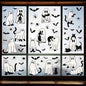 6 Sheets Halloween Window Clings Ghost Window Stickers Halloween Cute Black Cat Bat Designs Double-Side Glass Decals for Home Office Party Favor Windows Glass Decoration Supplies