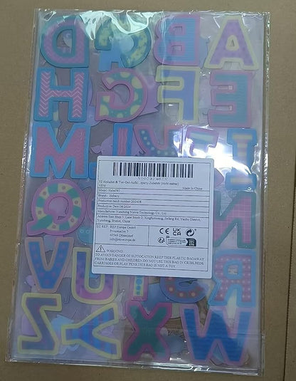 52PCS Alphabet & Animal Jelly Stickers, Thick Window Door Cling Decals Removable Reusable Gel Decals for Kids Toddlers Home Classroom Nursery Animal Theme Party Supplies Decorations (Not Edible)