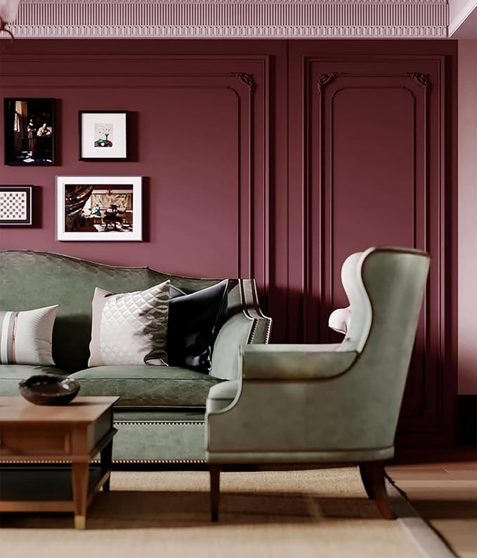 Dimoon 118''x17.7'' Red Peel and Stick Wallpaper Contact Paper Modern Self Adhesive Wall Paper Removable Renter Friendly Textured Solid Color Shelf Cabinet Vinyl Roll (118''x17.7'',Retro Red)