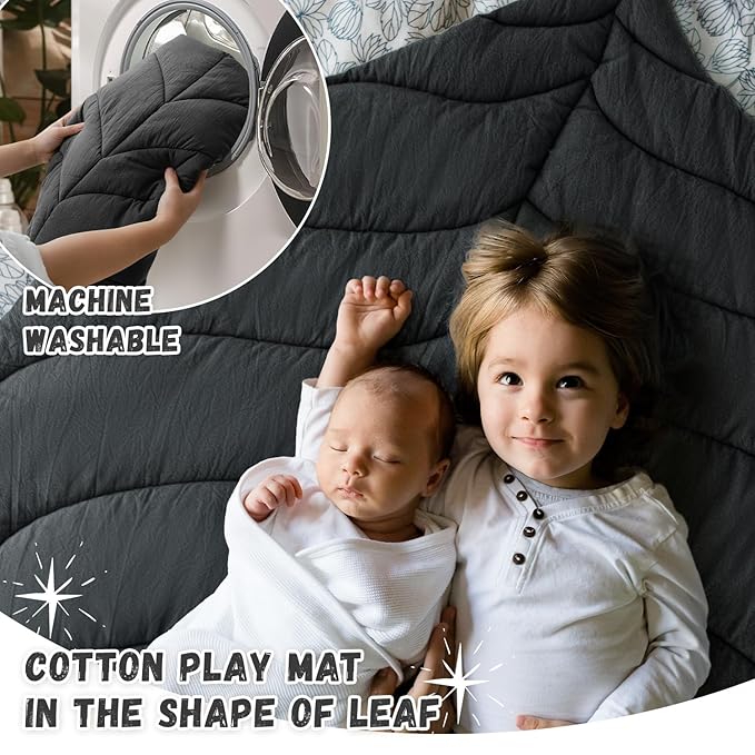 Wooden Baby Play Gym with Mat, Foldable Baby Play Gym Frame Activity Gym Hanging Bar with 5 Gym Baby Toys Playmats for Newborn Baby (Foldable Baby Play Gym with Mat)