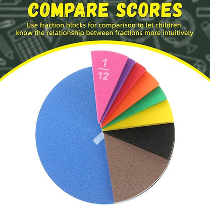 6 Sets Fraction Circles Set for Math Classroom Fractions Manipulatives Math Manipulatives for Home School Supplies