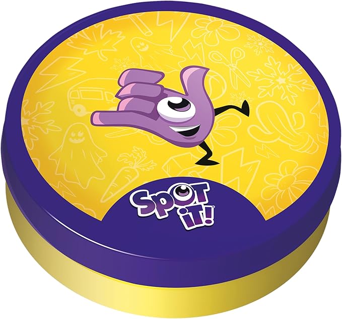Asmodee Spot It! Classic Card Game (2024 Refresh) - Eco-Blister Edition, 5-in-1 Visual Perception Game for Quick Reflexes and Family Fun, Ages 6+, 2-8 Players, 10 Minute Playtime