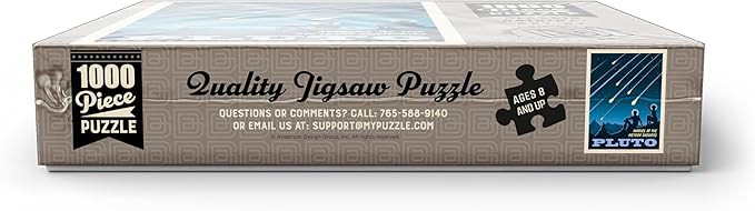 MyPuzzle Pluto: Meteor Showers, Vintage Poster - Premium 1000 Piece Jigsaw Puzzle for Adults