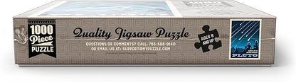 MyPuzzle Pluto: Meteor Showers, Vintage Poster - Premium 1000 Piece Jigsaw Puzzle for Adults