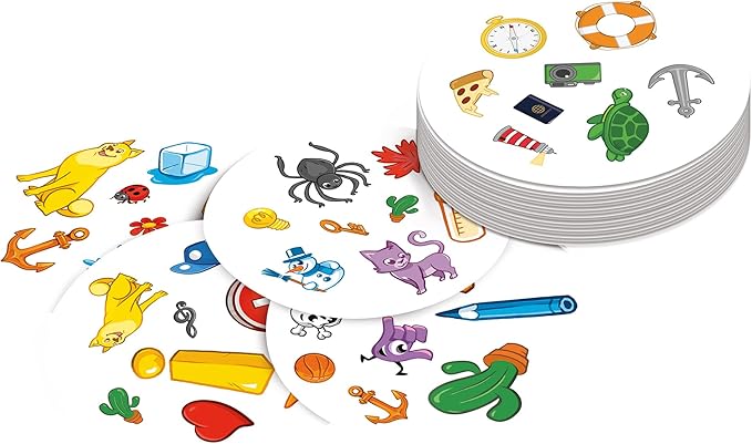 Asmodee Spot It! Classic Card Game (2024 Refresh) - Eco-Blister Edition, 5-in-1 Visual Perception Game for Quick Reflexes and Family Fun, Ages 6+, 2-8 Players, 10 Minute Playtime