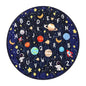 Baby Play Mat Round for Floor, GFU Non-Slip 40x40 Round Mat, Thick One-Piece Crawling Mat Blue, Infants Playmat Foldable and Machine Washable for Boys