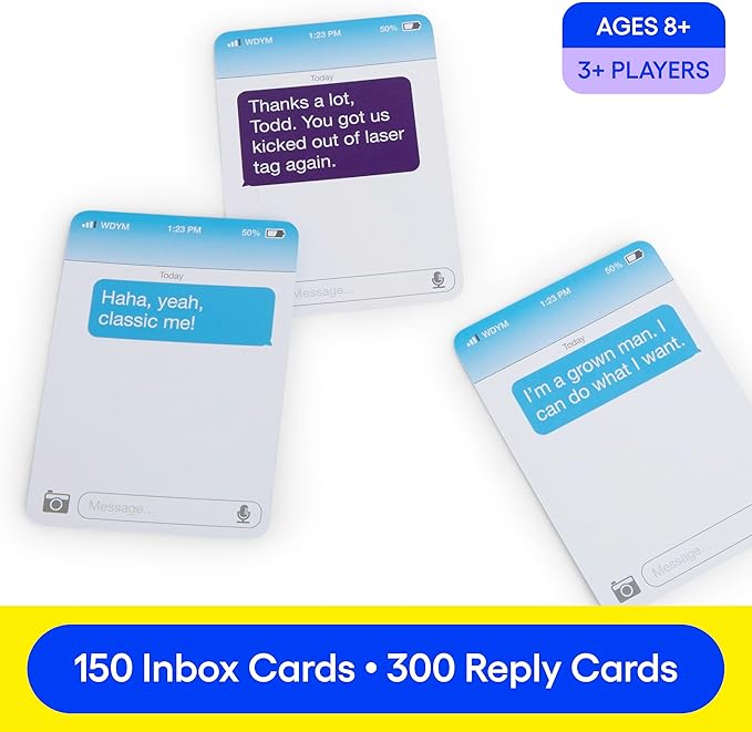 New Phone, Who Dis? Family Edition By Relatable, A Fun Choice For Games And Card Games For Family Gatherings, Great For Kids Games, Includes 150 Inbox Cards, 300 Reply Cards, And Instructions