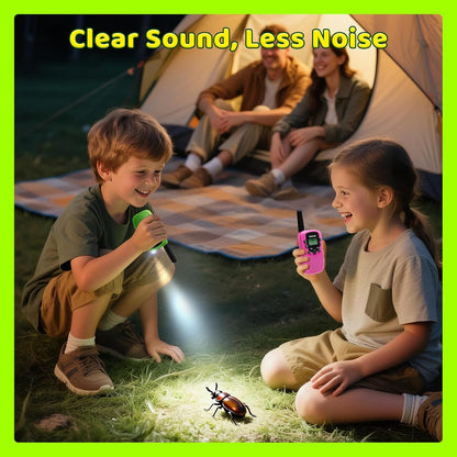 BATURU Walkie Talkies for Kids 3 Miles Long Range, Battery-Saving Walkie Talkie, 22 Channels Kids Walkie Talkies 3 Pack, Outdoor Camping Toys for Girls Boys Age 5-10, Stocking Stuffers for Girls Boys