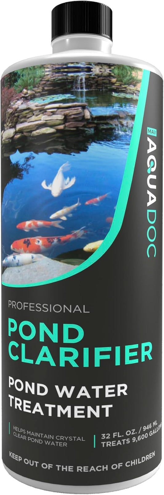 Pond Clarifier - Fish-Friendly Koi Pond Water Clarifier to Quickly Clear Murky Pond Water and Remove Pond Sludge with Natural Enzymes - Fish Pond Water Treatment - AquaDoc Pond Supplies