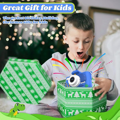 Kids Camera Toys for 3-8 Year Old Girls Boys, 48MP Dual Lens 1080P Toddler Camera for Kids with 64GB SD Card, Kids Digital Video Camcorder Selfie Camera Christmas Birthday Gifts