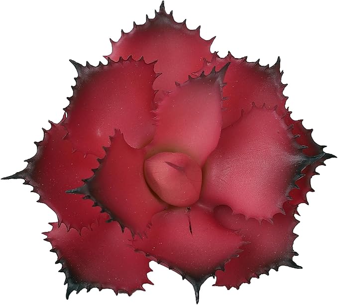 Duovlo Artificial Succulent Plant 5.15 Inch Faux Succulents Agave potatorum Flower Arrangement Craft Wall DIY Materials,Pack of 2 (Rose)