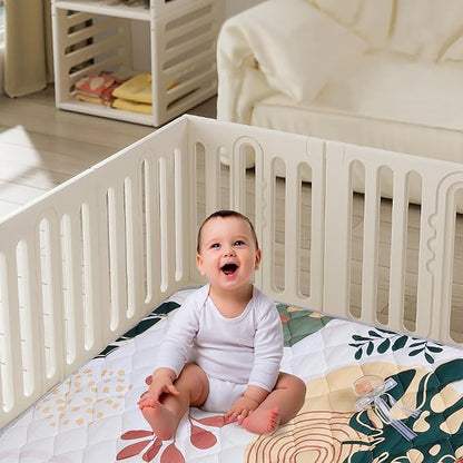 Baby Play Mat 71x59 Inch, Thickened Soft Floor Mat for Playpen, Machine Washable Foam Crawling Mat with Non-Slip Bottom for Babies and Toddlers, Foldable Padded Playmat