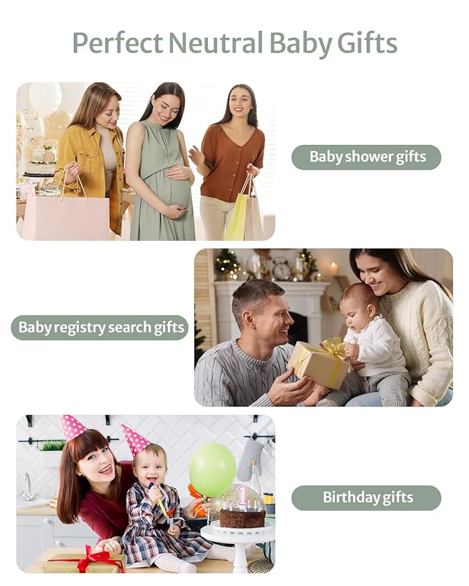 Blissful Diary Baby Play Gym Mat, Play Mat Activity Mat with 6 Detachable Toys for Stage-Based Sensory & Motor Skill Development, Easy to Install & Clean, Baby Essentials Gift, Sage Green