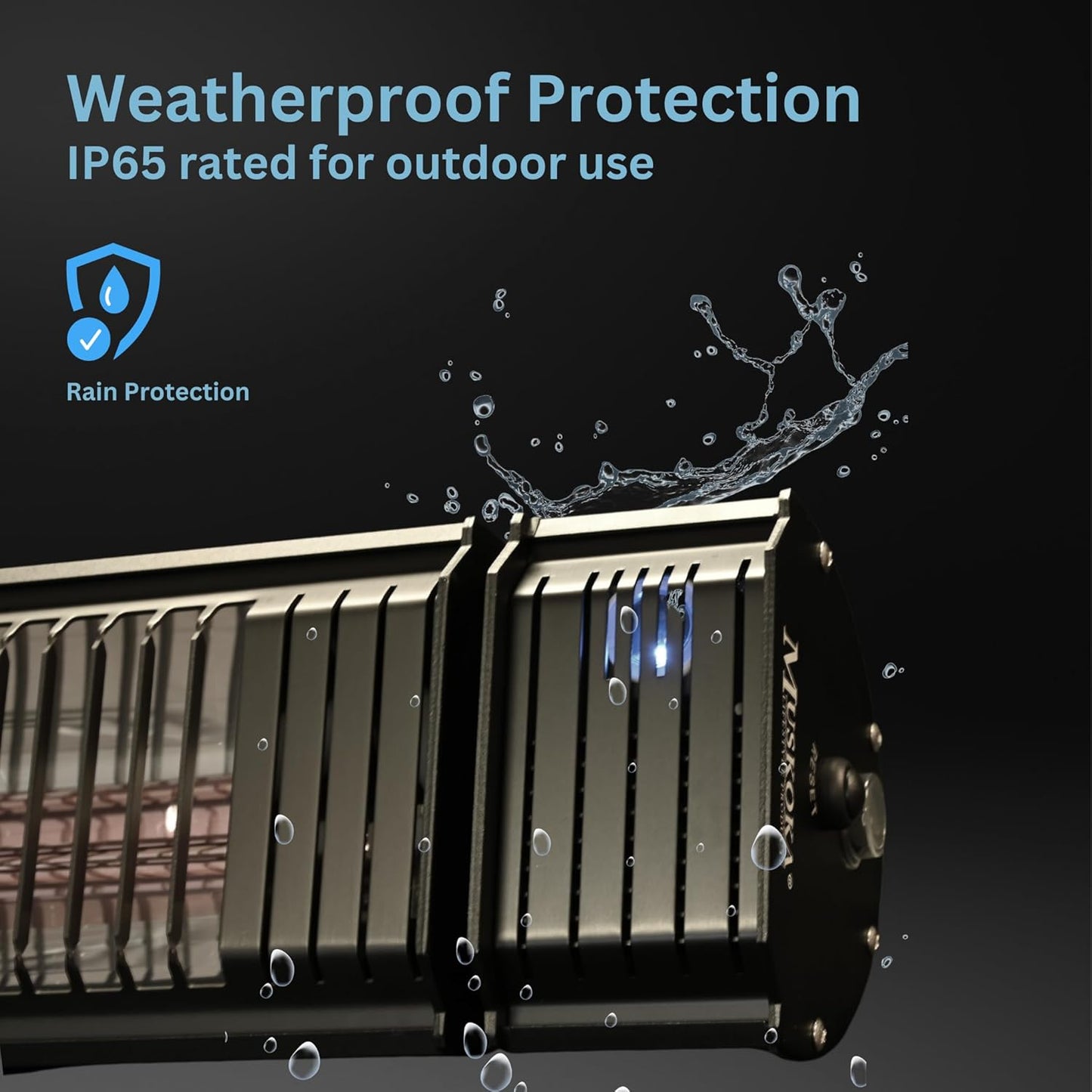 Commercial SunWave 3000 Watt Infrared Patio Heater Tungsten Ultra Quartz Low Glare with Remote control and 3 power levels, 11,028 BTU Max output By Muskoka Lifestyle Products USA (White)