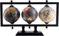Rely+ Set of 3 4'' Earth Globe for Desk Elegant Office Decor World Globe Sturdy Metal Stand (NOT PLASTIC!) - Rotating Desktop Globes For Geographic Home Table Gift for Adult Decorative Book Shelf