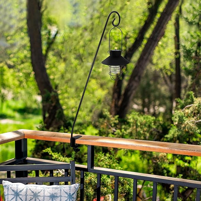 MIXXIDEA Heavy Duty Deck Rail Pole Deck Hook, Extensible and Adjustable Deck Hook for Hanging Bird Feeder, Plants, Suet Baskets,Wind Chimes,Lanterns