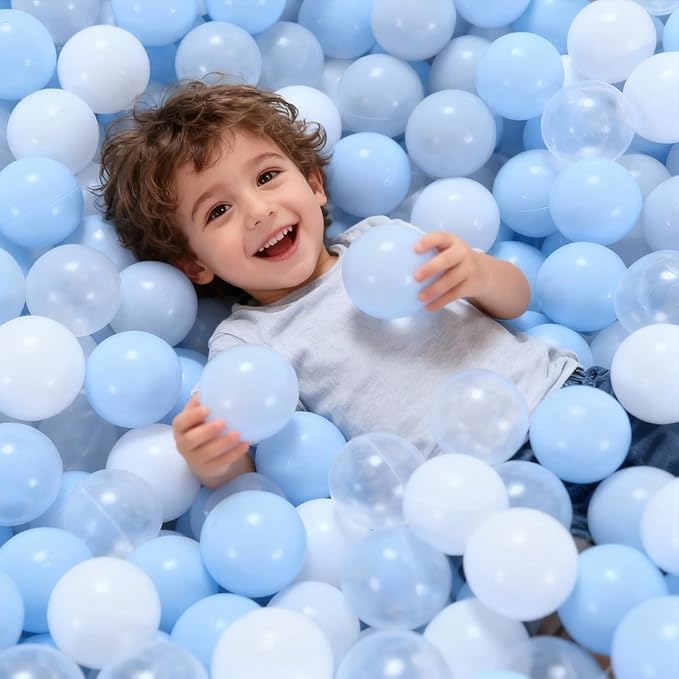 GOGOSO 100 Pieces Ball Pits Balls - 2.2 inch Pearl Pink Plasticballs for Children Toddlers Plastic Oceanball Swim Toys Bals for Kids Playhouse Pool