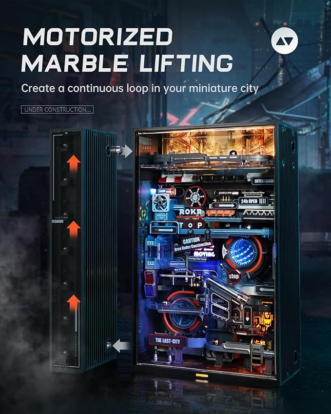 ROKR Marble Run Model Building Kit, 3D Puzzles for Adults, DIY Miniature Kit, Ideal Gift for Men and Women