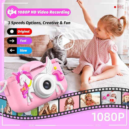 Kids Camera Toy, masterbee Children Camera Toys for Kid Age 3-12, Christmas/Birthday Gifts for Girls, 1080P HD Video Kids Digital Camera, Gift for 3 4 5 6 7 8 9 10 11 12 Year Old Girl