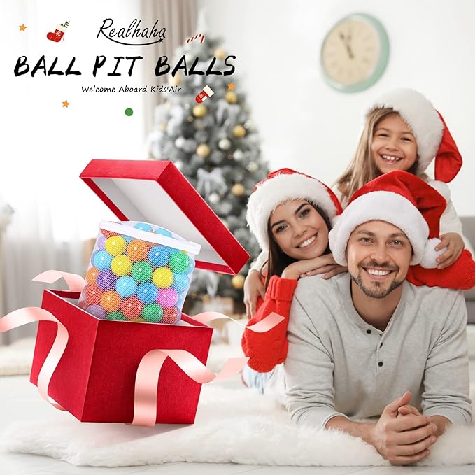 Realhaha Ball Pit Balls 50 100 200 500 Play Balls Plastic Balls for Baby Girls Toddlers Kids Play Tent Pool Playhouse Playpen Party Decoration