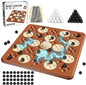 Magnetic Game Chess, Magnet Game, Magnetic Board Game for Kids Adults Family Games Night, 2 in 1 Multiplayer Magnet Chess Toy with 36 Stones & Connect-5-Piece Games, Magnet Chess Set Gift(Brown)