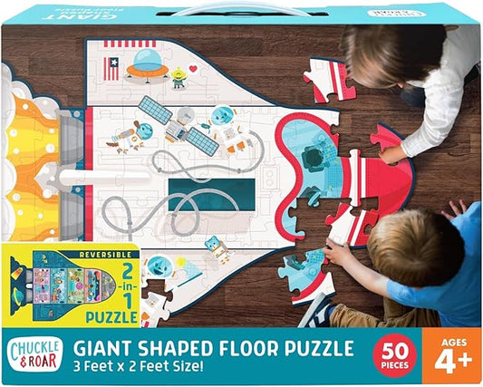 Chuckle & Roar Educational 50 PC Floor Puzzle Spaceship Edition