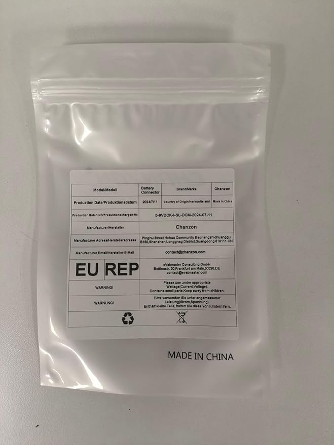 CHANZON UL Wires 9v Female Connector Battery Clip 2.1mm x 5.5mm Converter 9 Volt Power Eliminator Adapter Supply Plastic I Type 5 Pack Connection