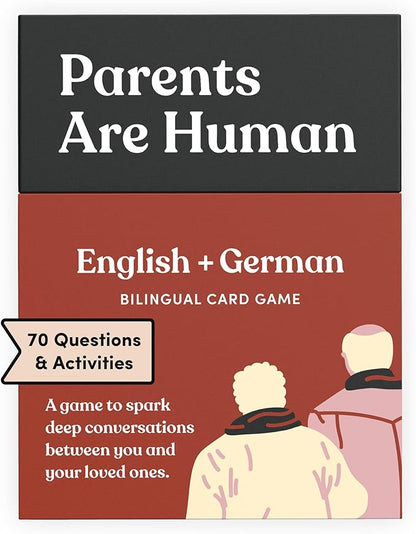 Parents Are Human, Relationship Cards, Get to Know Each Other Better, Parents, Adults, Families, & Teens Relationship Building, Light & Deep Questions, 70 Questions & Activity Cards, English + German