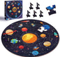 TAOZI&LIZHI Solar System Puzzles for Kids Ages 4-6, 6-8, Large 48 Pieces Round Space Planets Toddler Puzzle Age 2-4, Jigsaw Floor Puzzles for Kids Ages 3-5, Puzzles Gifts for Boys Girls Children