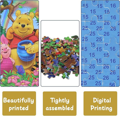 60 Piece Jigsaw Puzzles for Kids Ages 4-8 Bear Animal Party Puzzle- Family Game Reduced Pressure Toy Gift for Children (2500)