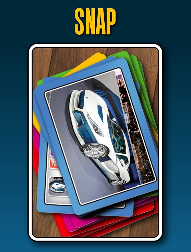 Cars Card Games - Matching Pairs, Snap, Trumps, Rummy, Happy Families (8 Games To Play) | Age 5+, 1-8 Players | Fun Family Travel Card Games and Gifts for Adults & Kids, Boys & Girls