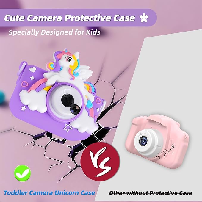 Kids Camera Toys for 3 4 5 6 7 8 Year Old Girls: Toddler Camera Birthday for Kids, 1080P Digital Video Camera for Girls Boys Party Outdoor Travel